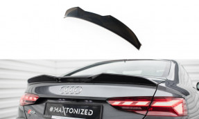 Maxton Design predĺženie strešného spoilera 3D AUDI A5 S-Line / S5 B9 Coupe po FL - čierny lesklý