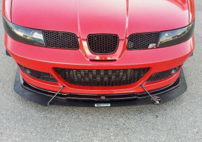 Maxton Design hybridný spoiler predného nárazníka Seat Leon 1M Cupra - čierny lesklý spoiler + štandardný racing spoiler