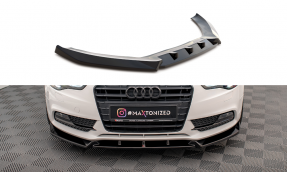 Maxton Design spoiler predného nárazníka AUDI A5 B8 po FL Ver.1 - čierny lesklý